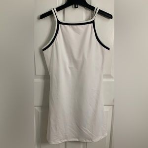 Fila Women’s Large Sleeveless Tennis Dress White with Black Accents Activewear